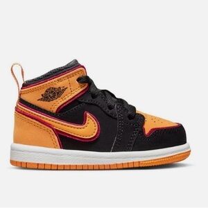 Nike Air Jordan 1 Mid SE Black Vivid Orange